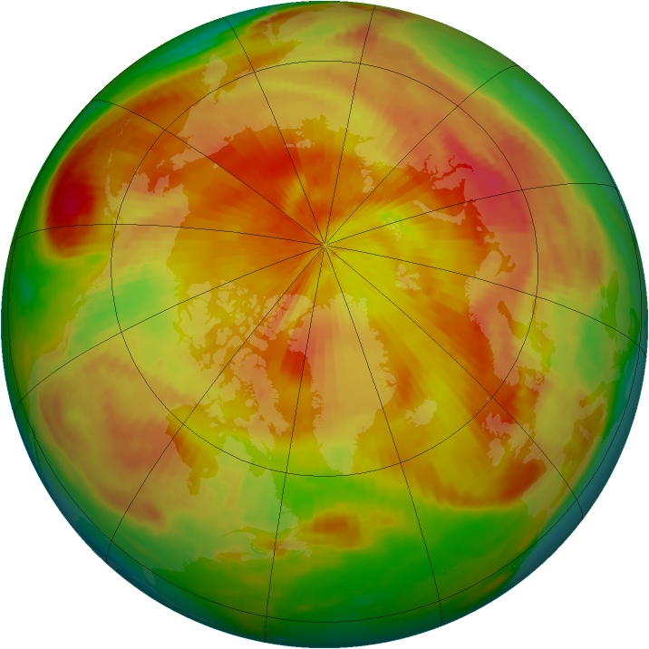 Arctic ozone map for 16 April 1998